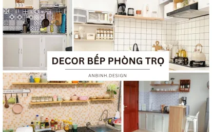 Decor bếp phòng trọ nhỏ gọn tiện nghi