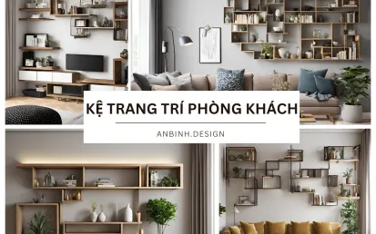 Kệ Trang Trí Phòng Khách Đẹp - Độc - Lạ