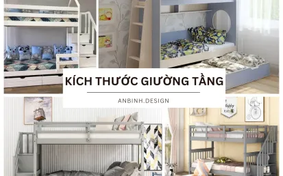 Kích Thước Giường Tầng Cho Trẻ & Người Lớn