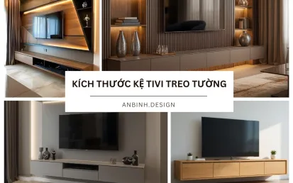Các kích thước kệ tivi treo tường thông dụng NHẤT