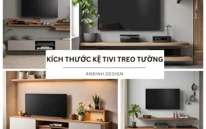 Kích Thước Kệ Tivi Treo Tường Tiêu Chuẩn