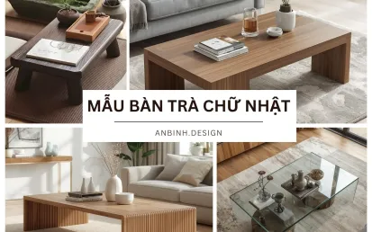 49+ mẫu bàn trà chữ nhật cho phòng khách