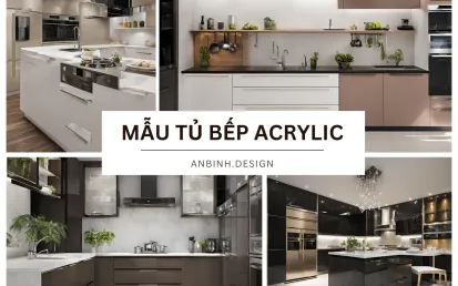Mẫu Tủ Bếp Acrylic Bóng Gương Ấn Tượng