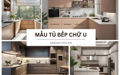 Mẫu Tủ Bếp Chữ U Đẹp, Đầy Đủ Công Năng