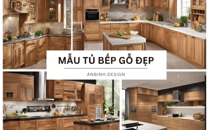 Mẫu Tủ Bếp Gỗ Đẹp, Sang Trọng