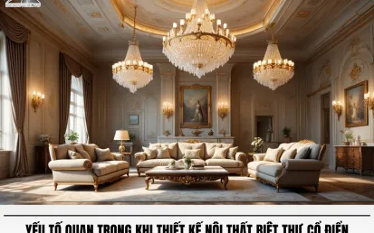 Thi Công Nội Thất Phong Cách Cổ Điển TPHCM: Đẳng Cấp & Sang Trọng