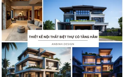 Thiết kế nội thất biệt thự có tầng hầm