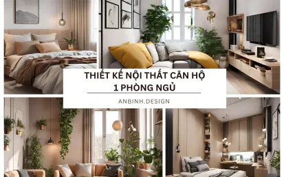 Thiết kế nội thất căn hộ 1 phòng ngủ