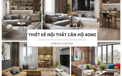 Mẫu thiết kế nội thất căn hộ 40m2 ấn tượng