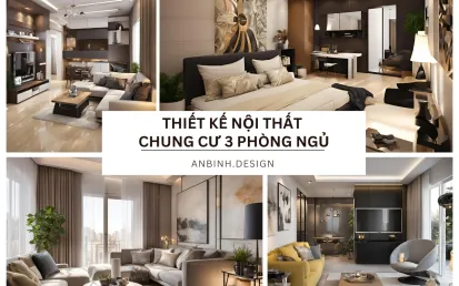 Cách thiết kế nội thất chung cư 3 phòng ngủ đẹp