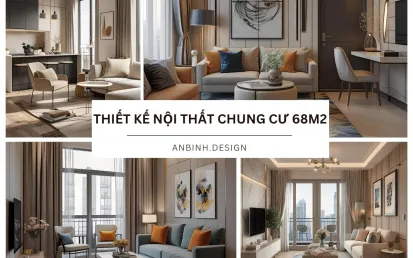 Mẫu thiết kế nội thất chung cư 68m2 phổ biến