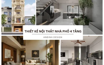 Thiết kế nội thất nhà phố 4 tầng​