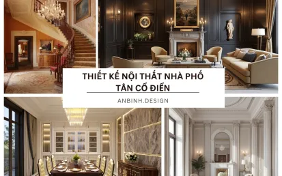 Thiết kế nội thất nhà phố tân cổ điển​