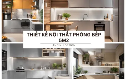 Ý tưởng thiết kế nội thất phòng bếp 5m2 thông minh