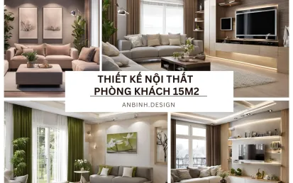 Mẫu Thiết Kế Nội Thất Phòng Khách 15m2