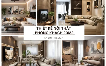 Thiết Kế Nội Thất Phòng Khách 20m2 Theo Nhiều Style
