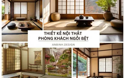Mẫu Thiết kế nội thất phòng khách ngồi bệt đẹp mê hồn