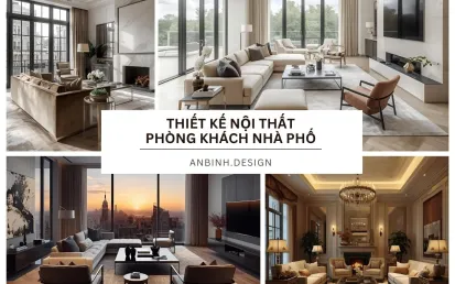 Thiết kế nội thất phòng khách nhà phố​