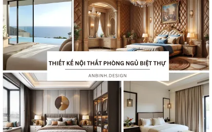 Thiết kế nội thất phòng ngủ biệt thự