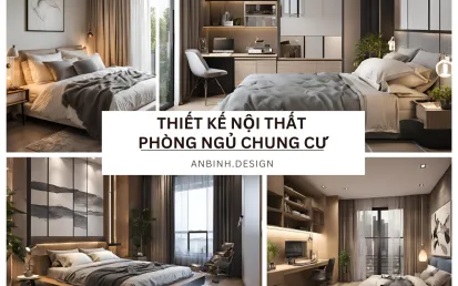 Thiết kế nội thất phòng ngủ chung cư ấm áp