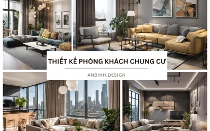 Thiết Kế Phòng Khách Chung Cư Sang Trọng