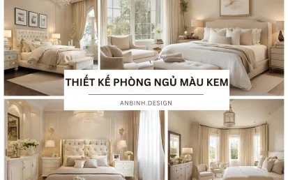 Thiết Kế Phòng Ngủ Màu Kem Nhẹ Nhàng