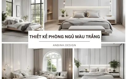 Thiết Kế Phòng Ngủ Màu Trắng Nhã Nhặn