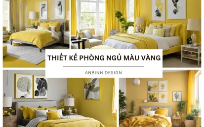 Thiết Kế Phòng Ngủ Màu Vàng Thu Hút