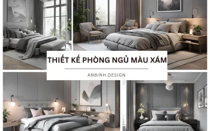 Thiết Kế Phòng Ngủ Màu Xám Thời Thượng