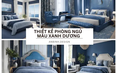 Thiết Kế Phòng Ngủ Màu Xanh Dương Đẹp