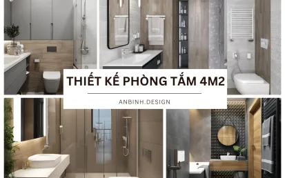 Thiết Kế Phòng Tắm 4m2 Đầy Đủ Tiện Nghi