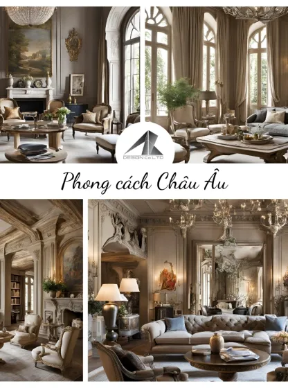 Phong cách thiết kế nội thất Châu Âu