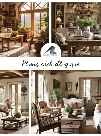 Phong Cách Thiết Kế Nội Thất Đồng Quê