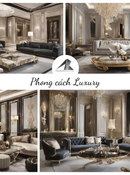 Phong cách thiết kế nội thất Luxury