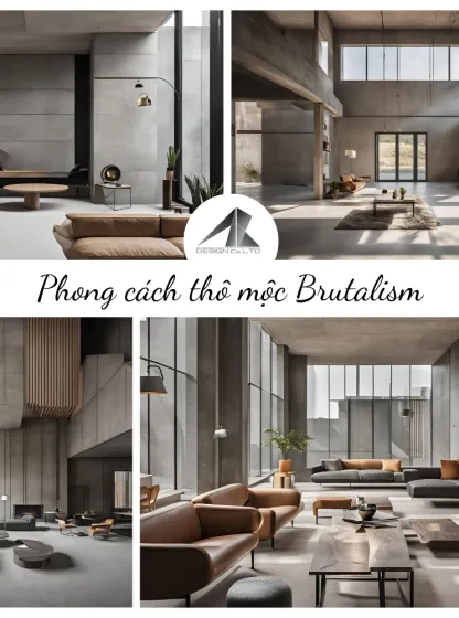 Phong Cách Thiết Kế Nội Thất Thô Mộc Brutalism