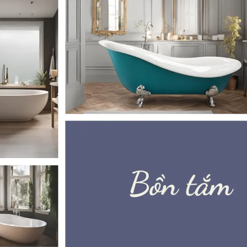 Bồn tắm đa dạng kích thước kiểu dáng
