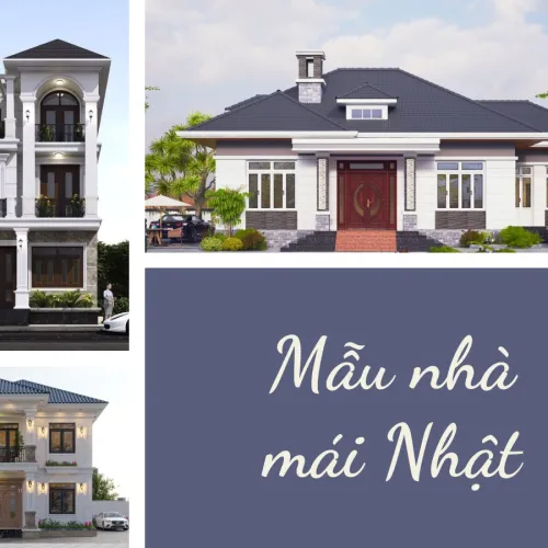 Mẫu nhà mái Nhật sang trọng hiện đại