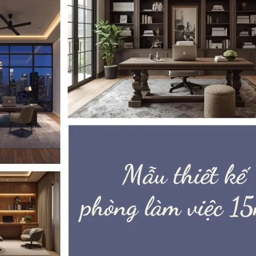 Mẫu thiết kế phòng làm việc 15m2