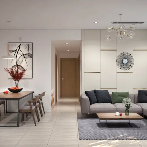 Thiết kế căn hộ thoáng mát và rộng rãi