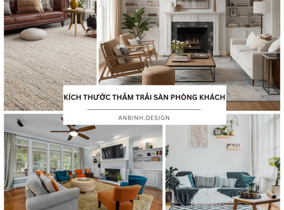 Các kích thước thảm trải sàn phòng khách PHỔ BIẾN hiện nay