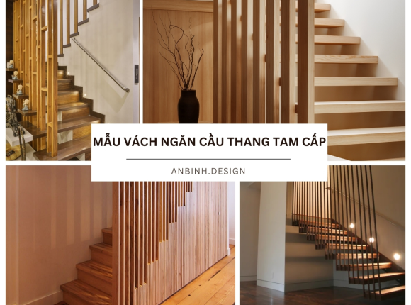 8 mẫu vách ngăn cầu thang tam cấp HOT nhất