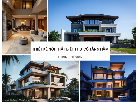 Thiết kế nội thất biệt thự có tầng hầm
